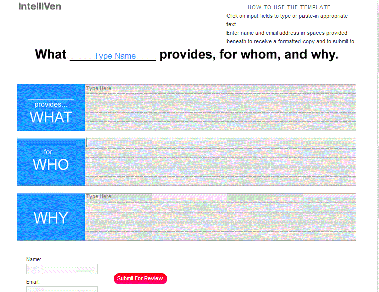 Who-What-Why Template